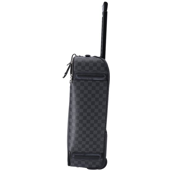 Louis Vuitton Pegase Leather Suitcase Cabin Bag LV Damier Canvas - Picture 2 of 6